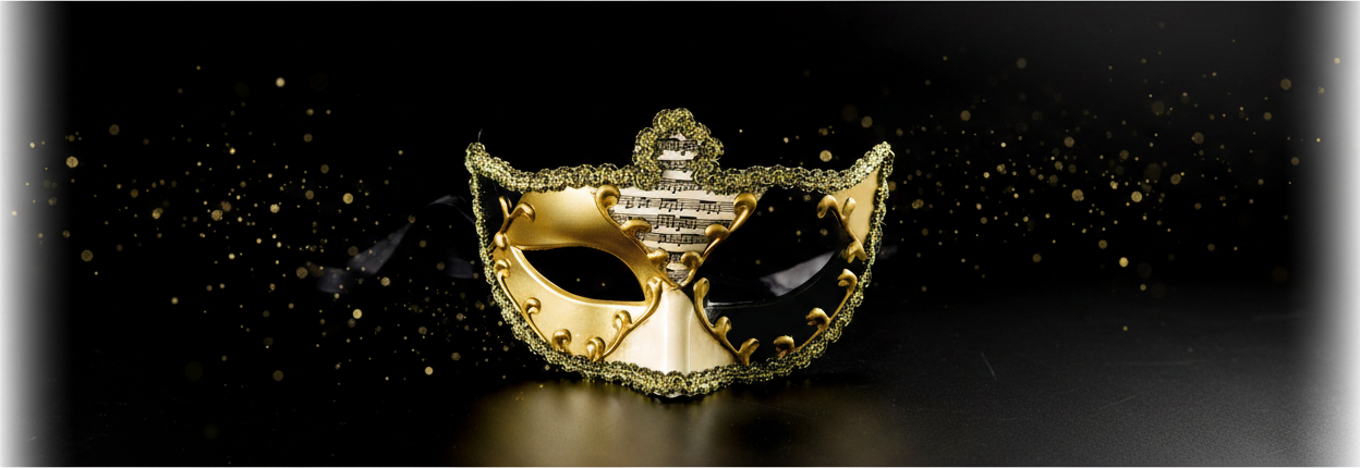 Gold & Black Venetian Mask Hero Image